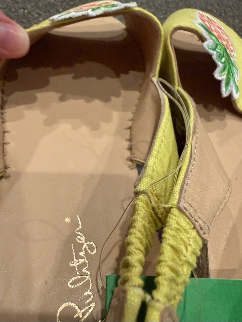 Lilly Pulitzer Yellow Pineapple Patch Slingback Espadrilles